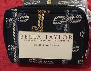 Bella Taylor Quilted Fabric Wallet AMERICAN CHARM Card Case NWT
