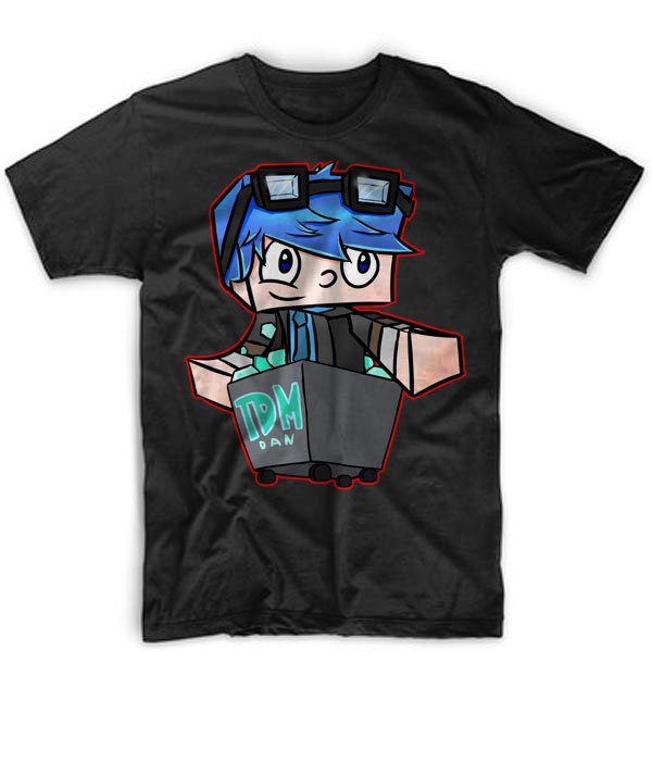 Black Men Tshirt DanTDM Youtube Fans Black Tshirt For Men