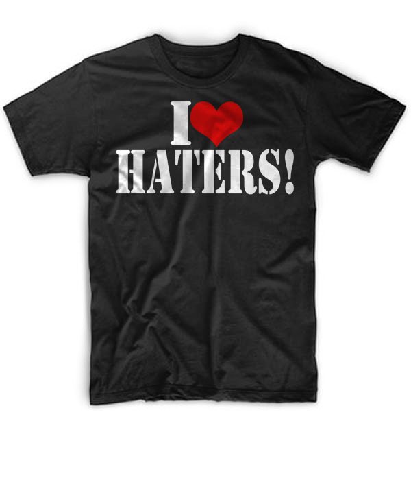 Black Men Tshirt I LOVE HATERS Black Tshirt For Men