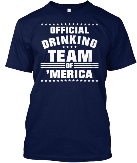 Black Men Tshirt Drinking Team America Black Tshirt For Men