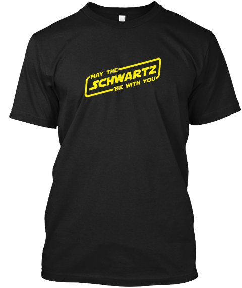 Black Men Tshirt frontMay the Schwartz be with you Black Tshirt For Men