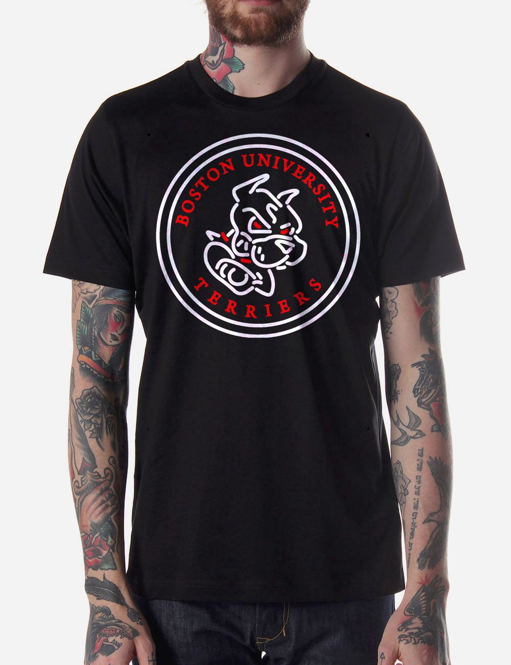 Black Men Tshirt Boston Terries Black Tshirt For Men