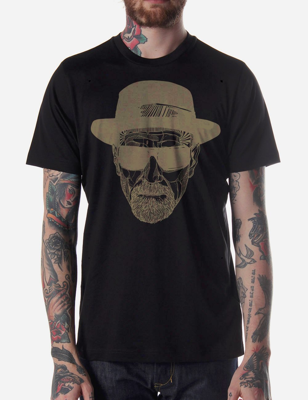 Black Men Tshirt Heisenberg Breaking Bad Head Black Tshirt For Men