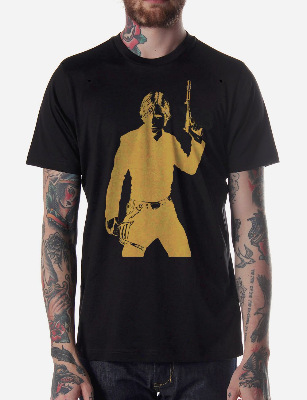 Black Men Tshirt Luke Skywalker Black Tshirt For Men