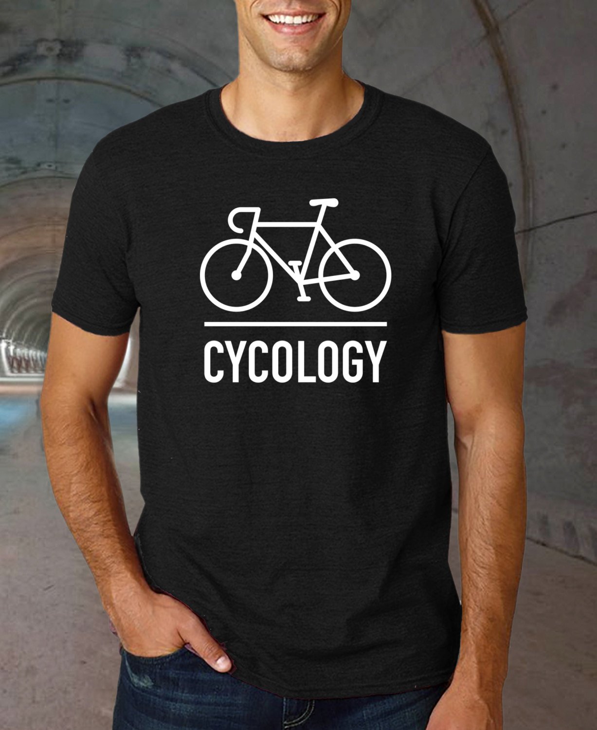Black Men Tshirt Cycology Bike tshirt, Funny tee shirt Black Tshirt For Men