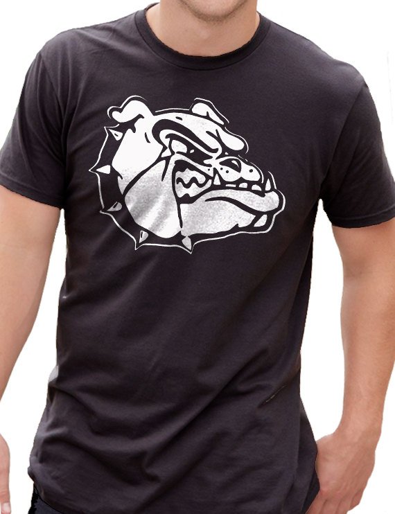 Black Men Tshirt Husband Gift Graphic Bulldog Black Tshirt For Men