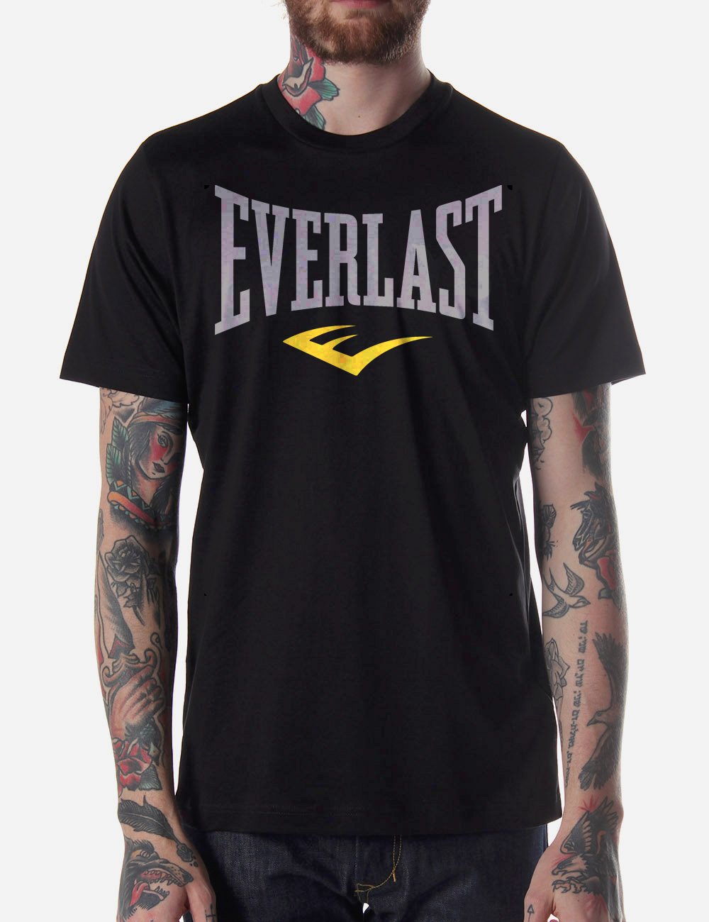 Black Men Tshirt EVERLAST Black Tshirt For Men