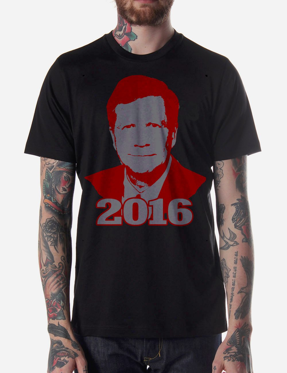 Black Men Tshirt John Kasich 2016 Black Tshirt For Men