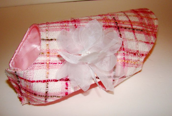 Pampered Pooch Pink Tweed and Satin Jacket