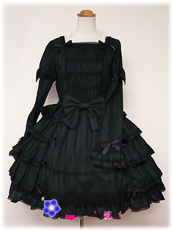 gothic lolita Lotus leaf fold dress