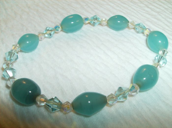 Turquoise & Czech Beaded Bracelet