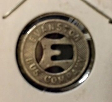 1939 evanston bus company transit token