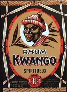 vintage Kwango Rum Label