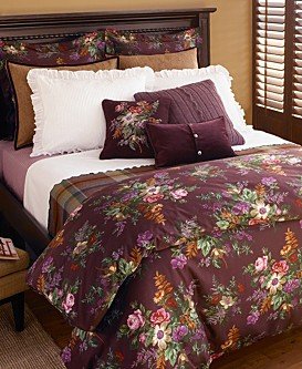 RALPH LAUREN Brittany Queen Comforter Purple Floral