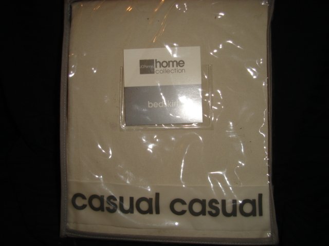 JC Penney Khaki Twill Chino Tailored Twin Bedskirt Beige 100% Cotton SALE $9.99