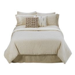 Umbra Loft Drift Queen Comforter Set 4 PC Beige Brown