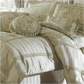 Croscill Marietta Throw Pillow Sage Green Jacquard Floral Square