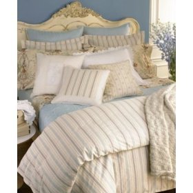 RALPH LAUREN Villandry Check King Fitted Sheet Blue