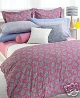 Ralph Lauren Studio Azalea Paisley King Duvet Cover Set 4 PC Hot Pink