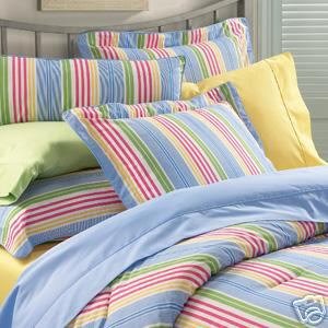 Ralph Lauren Studion Awning Stripe Twin Duvet Cover Comforter Cover Pink Stripe