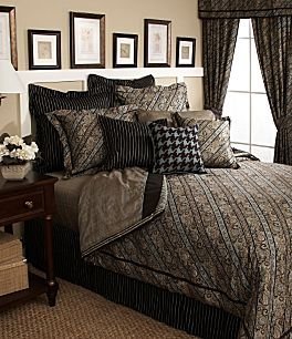 Tommy Hilfiger York Queen Sheet Set Brown Plaid Blue 400 Thread Count $5 Shipping
