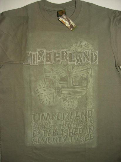 New Timberland Men T-Shirt Green Size Large L Timbs FREE SHIPPING!