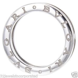 Bulgari B.Zero1 Band Ring in 18k White Gold, Size 7 with Original Box