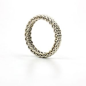 Tiffany & Co. Somerset Narrow Band Ring in 925 Sterling Silver, Size 7