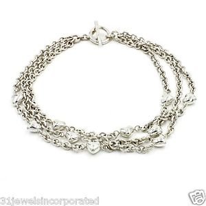 Tiffany & Co. Hearts Multi-Chain Toggle Necklace in 925 Sterling Silver
