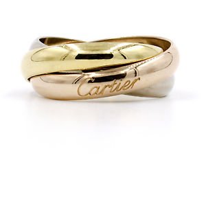 Trinity de Cartier Ring Size 6 in 18k Yellow, Rose and White Gold B4084900