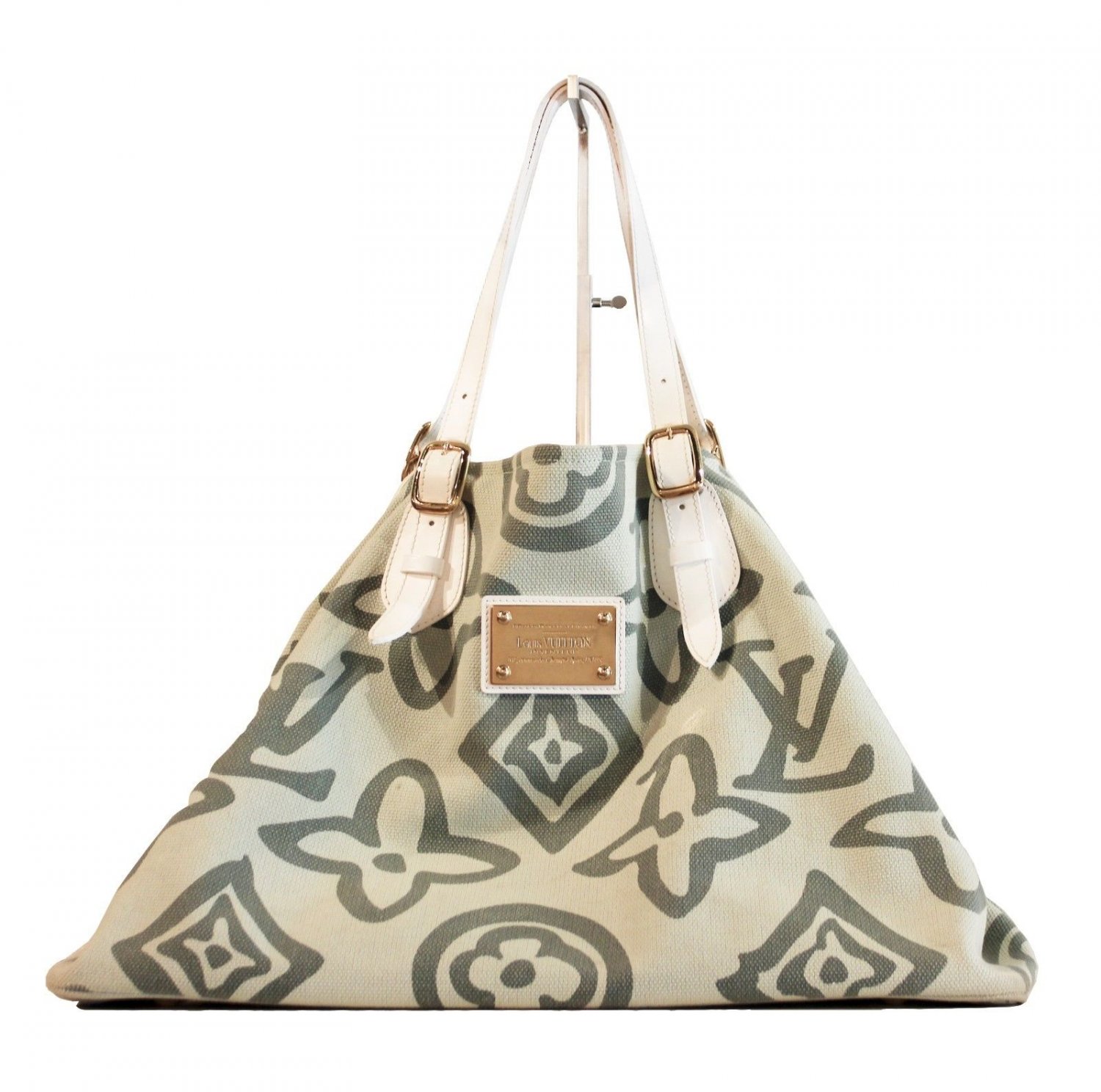 Louis Vuitton Limited Edition Tahitienne GM Tote Green & White with Dust Bag