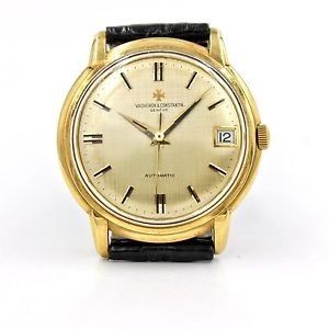 Rare 1960s Vacheron Constantin 6394Q in 18k Yellow Gold with Linen Textured Dial