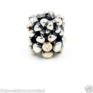 Pandora Diamond Daisy Charm in 14k Yellow Gold & Sterling Silver Style 790317D