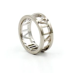 Tiffany & Co. Atlas Open Band Ring in 18k White Gold, Size 5