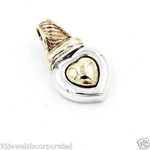 David Yurman Heart Enhancer Pendant in 925 Sterling Silver and 18k Yellow Gold