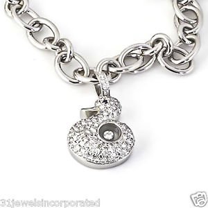 Brand New Chopard Happy Diamonds Duck Charm Bracelet in 18k White Gold .93TCW