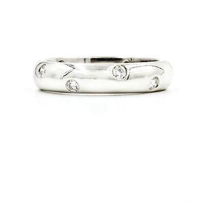 Tiffany & Co. Etoile Band Ring in 950 Platinum with 10 Diamonds Sizes 5.5 and 6
