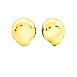 Tiffany & Co. Elsa Peretti Large Bean Earrings 18k Yellow Gold Vintage Jewelry