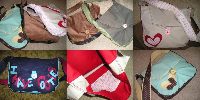 Strawberry & Chocolate Bookbags & Satchel purse bag