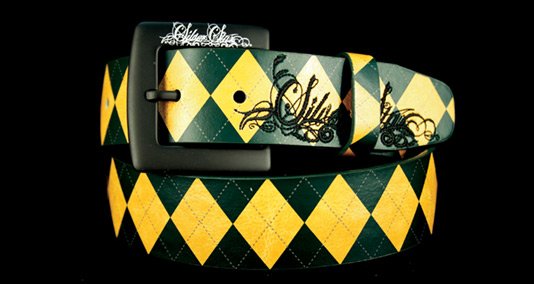 Green Argyle belt