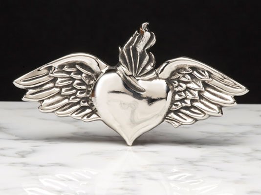 Chrome Burning Love Belt Buckle