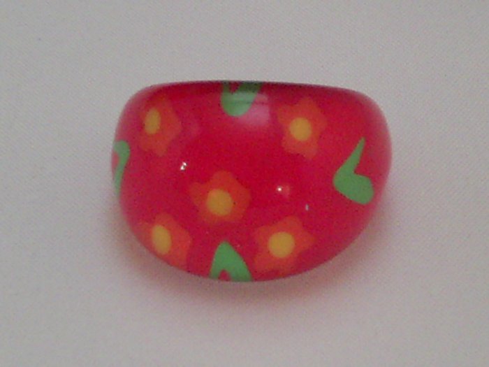 KCRIN 00001 Plastic Ring Fuchsia