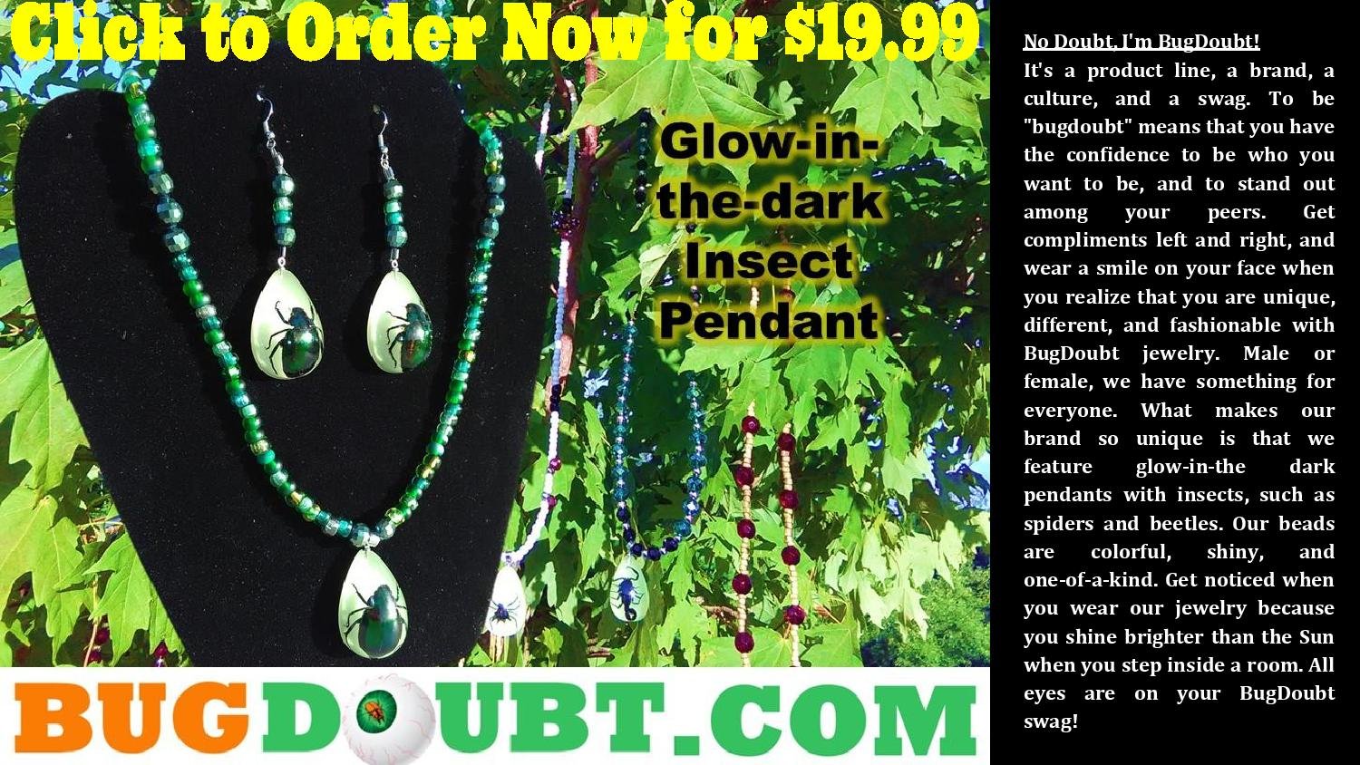 Greendale Set w/Multi-colored Beetle Pendant