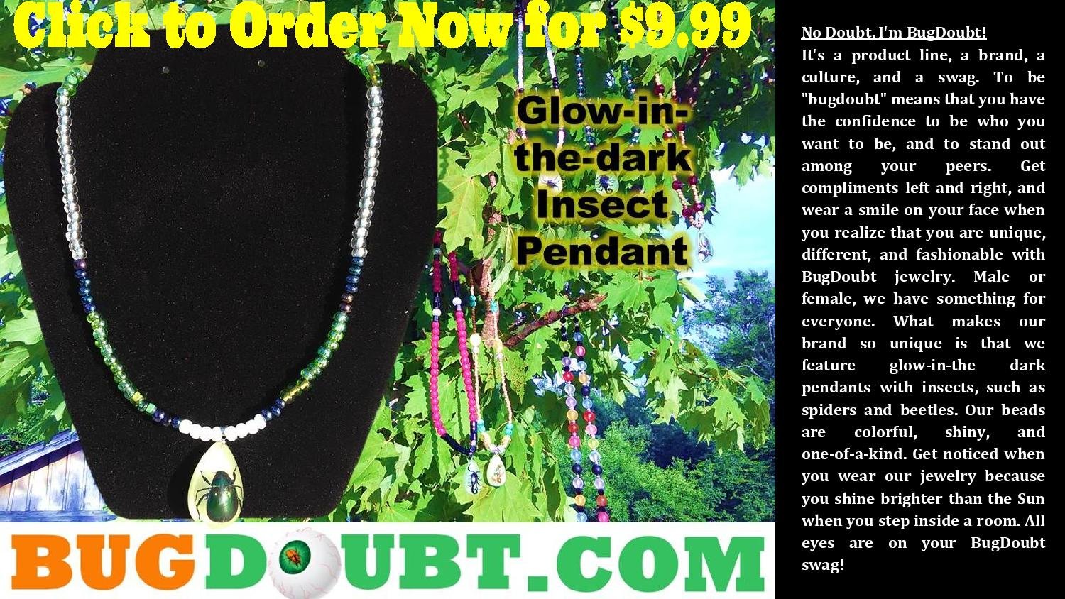 The Jungle w/ Multi-Colored Beetle Pendant