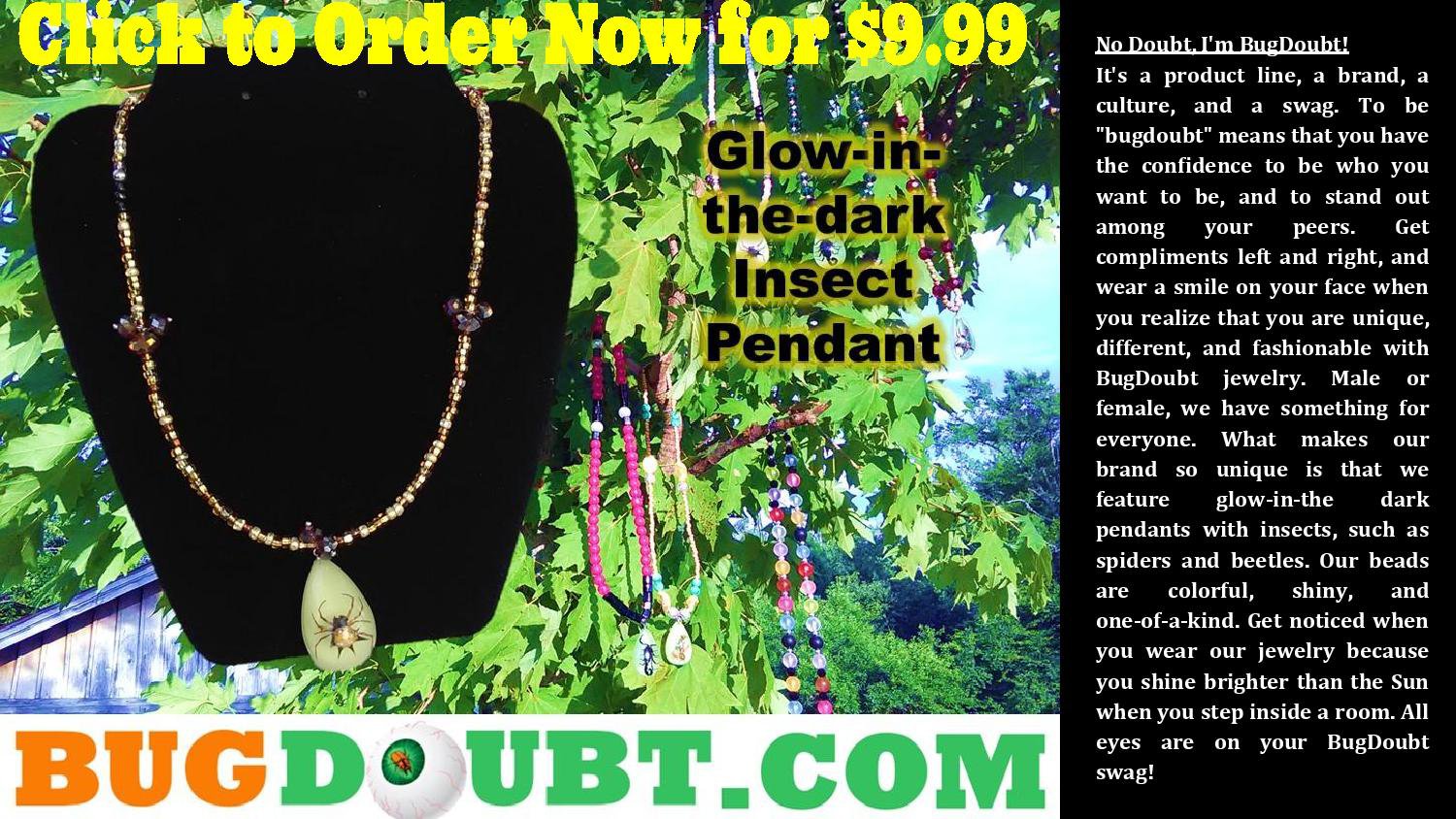 Earth Berry w/ Gold Spider Pendant