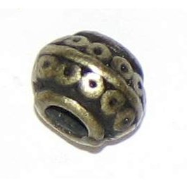 10 Antique Bronze Ornate Bowl Shaped Beads
