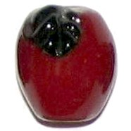 3 Glass Red Apple Beads - Apples