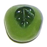3 Glass Green Apple Beads - Apples