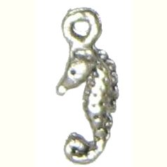 6 Antique Silver Seahorse Charms - Seahorses