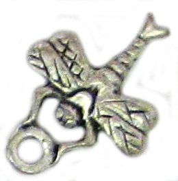 6 Antique Silver Dragonfly Charms #1 - Dragonflies